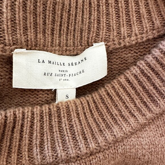 Sezane 100% Yak Wool Sweater Vest Tomi Jumper, Camel - Picture 8 of 9